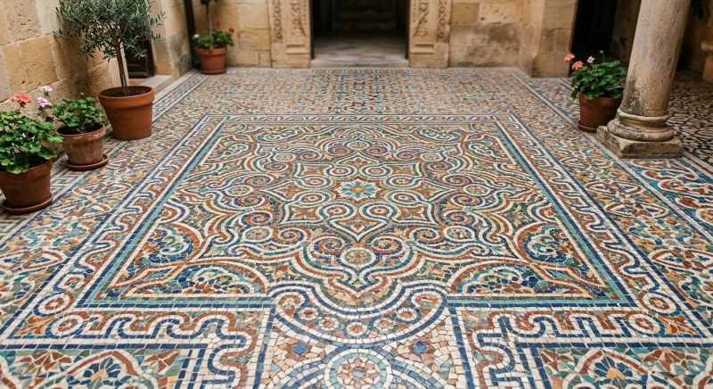 Mosaic Tile Floor Installation in Annapolis, MD