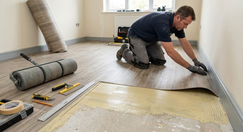 Sheet Linoleum Installation in Dallas, TX