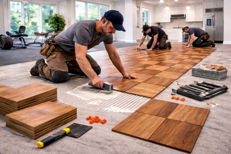 Teak Flooring Installation in Manassas, VA